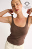 Harper Scoop Neck Singlet - Chestnut