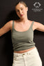 Harper Scoop Neck Singlet - Thyme