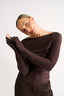 Margot Boat Neck Long Sleeve - Pecan