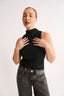 Emily Mock Neck Tank Black