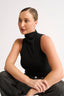 Emily Mock Neck Tank Black