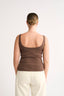 Harper Scoop Neck Singlet - Chestnut
