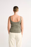 Harper Scoop Neck Singlet - Thyme