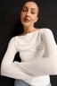 Margot Boat Neck Long Sleeve - Powder