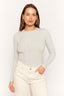 Carina Long Sleeve Grey Marle - Final Sale