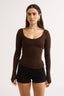 Nat Scoop Long Sleeve Cocoa