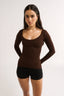 Nat Scoop Long Sleeve Cocoa