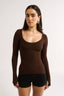 Nat Scoop Long Sleeve Cocoa