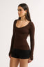 Nat Scoop Long Sleeve Cocoa