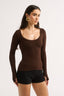 Nat Scoop Long Sleeve Cocoa