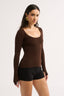 Nat Scoop Long Sleeve Cocoa