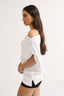 Estelle Off Shoulder T-shirt Optic White - Final Sale