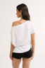 Estelle Off Shoulder T-shirt Optic White - Final Sale