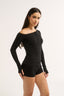 Cobie Off Shoulder Long Sleeve Black