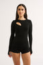 Neve Cutout Long Sleeve  Black