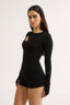 Neve Cutout Long Sleeve  Black