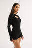 Neve Cutout Long Sleeve  Black