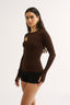 Neve Cutout Long Sleeve Cocoa