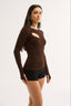 Neve Cutout Long Sleeve Cocoa