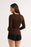 Neve Cutout Long Sleeve Cocoa