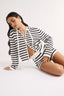 Sonny Zip Jacket Navy Stripe - Final Sale
