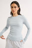 Carina Classic Long Sleeve Stone Blue