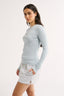 Carina Classic Long Sleeve Stone Blue