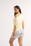 Estelle Off Shoulder T-Shirt Butter - Final Sale