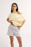 Estelle Off Shoulder T-Shirt Butter - Final Sale