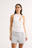 Evelyn Twist Tank Optic White - Final Sale