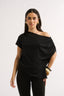 Estelle Off Shoulder T-Shirt Black