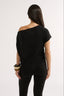 Estelle Off Shoulder T-Shirt Black