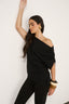 Estelle Off Shoulder T-Shirt Black
