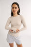 Carina Classic Long Sleeve Oatmeal Marle