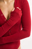 Nola Henley Long Sleeve Bodysuit Currant
