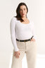Ruby Scoop Long Sleeve Optic White