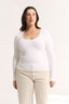 Ruby Scoop Long Sleeve Optic White