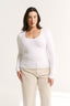 Ruby Scoop Long Sleeve Optic White
