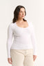 Ruby Scoop Long Sleeve Optic White