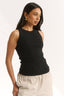 Carina Crew Tank Black