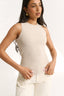 Carina Crew Tank Oatmeal Marle