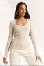 Ruby Scoop Long Sleeve Oatmeal Marle
