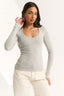 Ruby Scoop Long Sleeve Pewter Marle