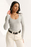 Ruby Scoop Long Sleeve Pewter Marle
