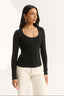 Ruby Scoop Long Sleeve Black