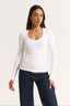 Ruby Scoop Long Sleeve Optic White
