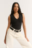 Stella V Neck Tank Black