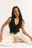 Stella V Neck Tank Black