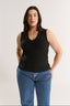 Stella V Neck Tank Black