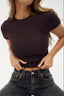 Jenna Crew Neck T-Shirt - Pecan
